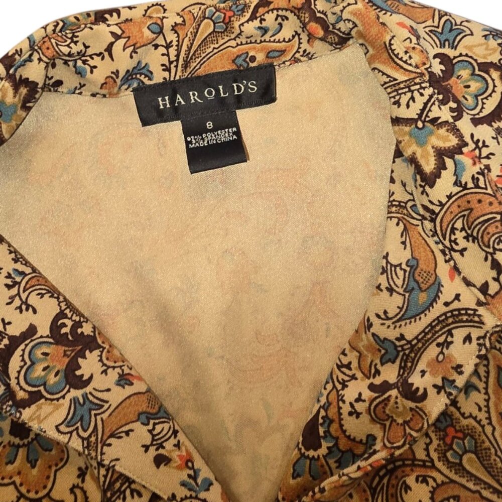 Vintage HAROLD'S Paisley Blouse sz M - Picture 8 of 9